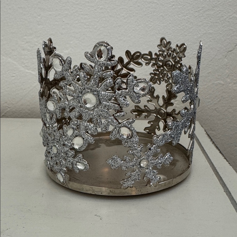 Silver Snowflake Candle Holder from Bath and Body Works